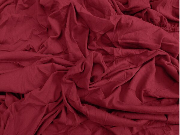 Jersey plahta EXCLUSIVE bordo 90 x 200 cm