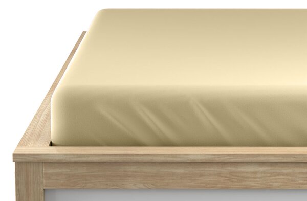 Jersey plahta krem boje 90 x 200 cm
