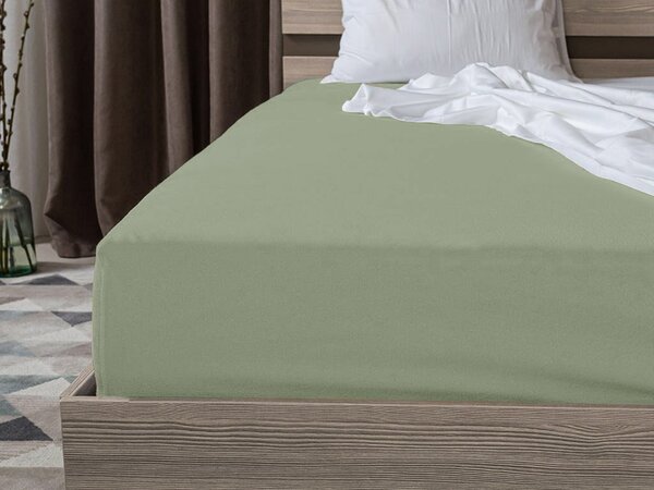 Jersey plahta svijetlo zelena 90 x 200 cm