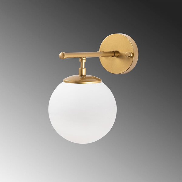 Bijela/mjedena zidna lampa Roe – Opviq lights