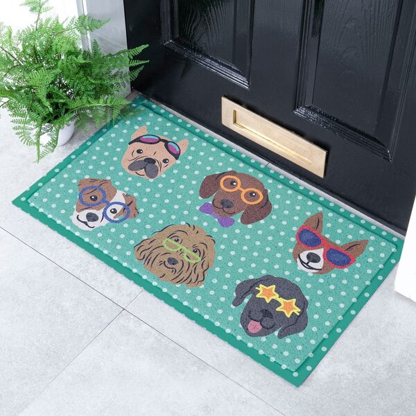 Otirač 40x70 cm Dogs on Polka Dots – Artsy Doormats