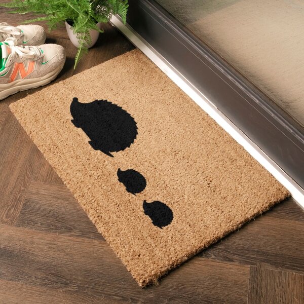 Otirač od kokosovih vlakana 40x60 cm Hedgehog Family – Artsy Doormats