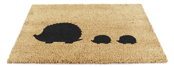 Otirač od kokosovih vlakana 40x60 cm Hedgehog Family – Artsy Doormats