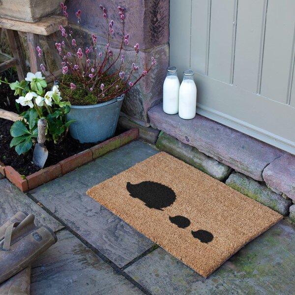 Otirač od kokosovih vlakana 40x60 cm Hedgehog Family – Artsy Doormats