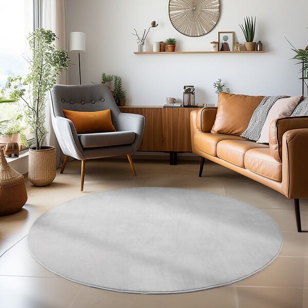 Svijetlo sivi periv okrugli tepih ø 120 cm Sky – Ayyildiz Carpets