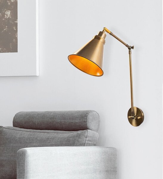 Zidna lampa u zlatnoj boji ø 20 cm Chicago – Opviq lights