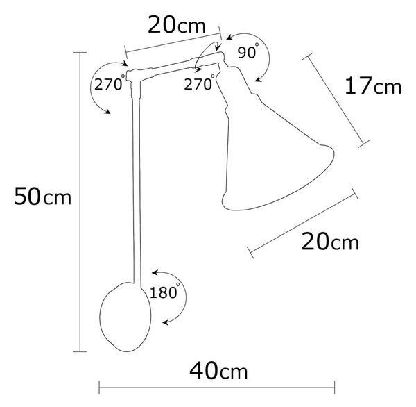 Zidna lampa u zlatnoj boji ø 20 cm Chicago – Opviq lights