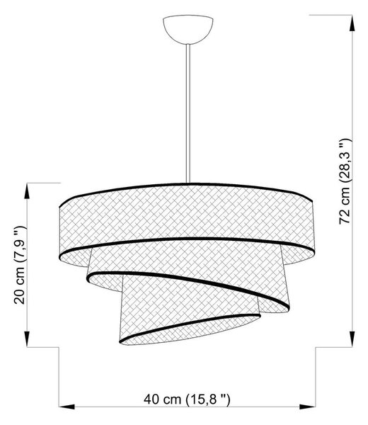 Ružičasta/u zlatnoj boji viseća svjetiljka s tekstilnim sjenilom ø 40 cm Couper – Opviq lights