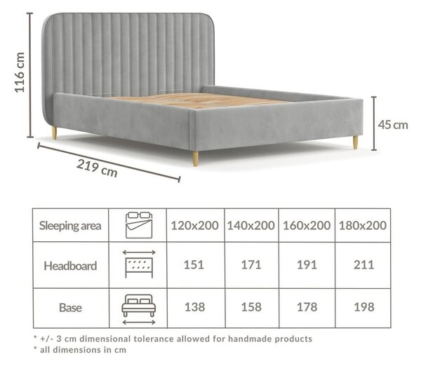 Mentol zeleni tapecirani bračni krevet s prostorom za pohranu s podnicom 140x200 cm Noto – Maison de Rêve