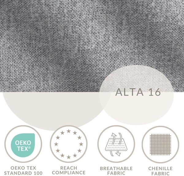 Sivi tapecirani bračni krevet s prostorom za odlaganje s podnicom 200x200 cm Lounge L – Maison de Rêve
