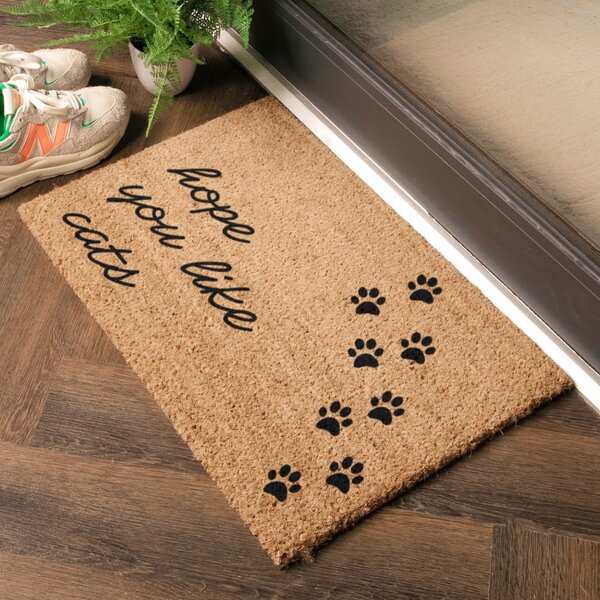 Otirač od kokosovih vlakana 40x60 cm Hope You Like Cats – Artsy Doormats