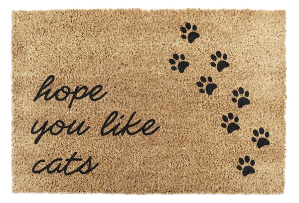 Otirač od kokosovih vlakana 40x60 cm Hope You Like Cats – Artsy Doormats