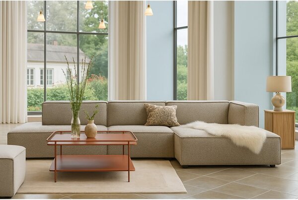 Metalni stolić za kavu boje terakote 75x75 cm Yuba – Unique Furniture
