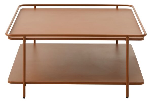 Metalni stolić za kavu boje terakote 75x75 cm Yuba – Unique Furniture
