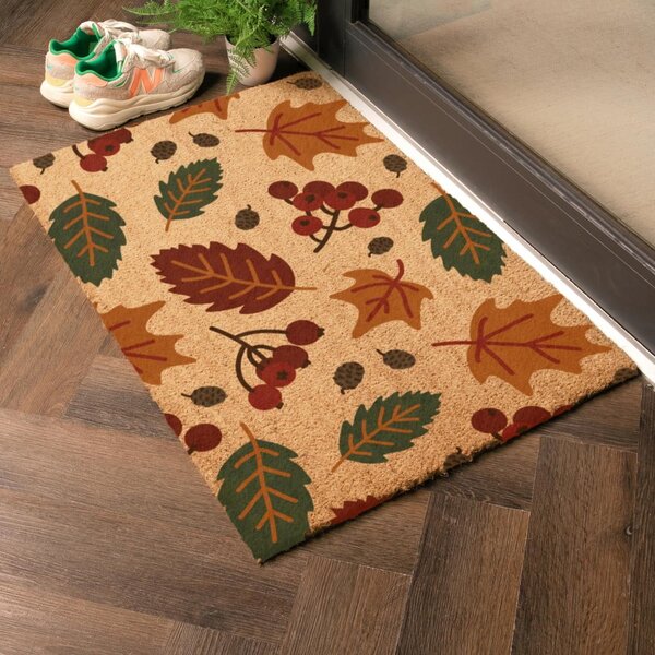 Otirač od kokosovih vlakana 40x60 cm Autumn Leaves – Artsy Doormats
