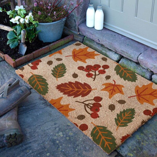 Otirač od kokosovih vlakana 40x60 cm Autumn Leaves – Artsy Doormats