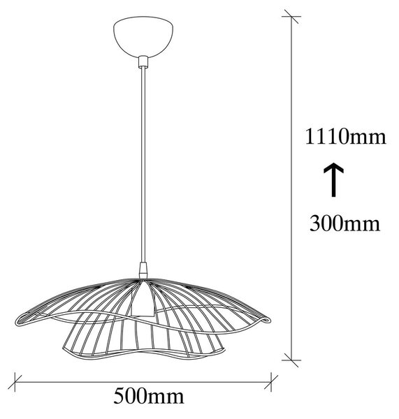 Viseća svjetiljka u zlatnoj boji ø 50 cm Farac – Opviq lights