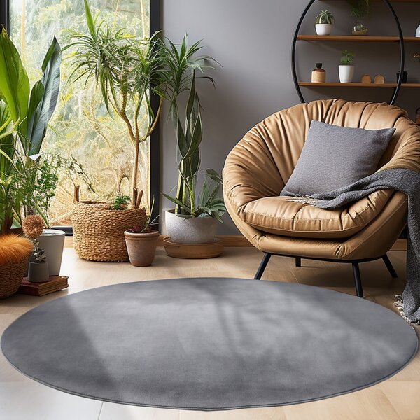 Sivi periv okrugli tepih ø 160 cm Sky – Ayyildiz Carpets