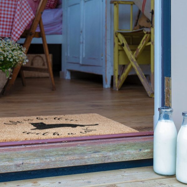 Otirač od kokosovih vlakana 40x60 cm Life Is Better With a Cat – Artsy Doormats