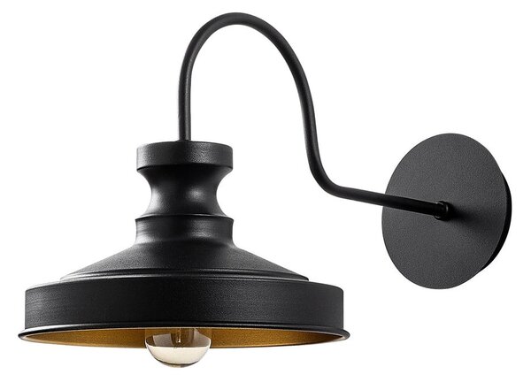 Crna zidna lampa ø 22 cm Kiruna – Opviq lights