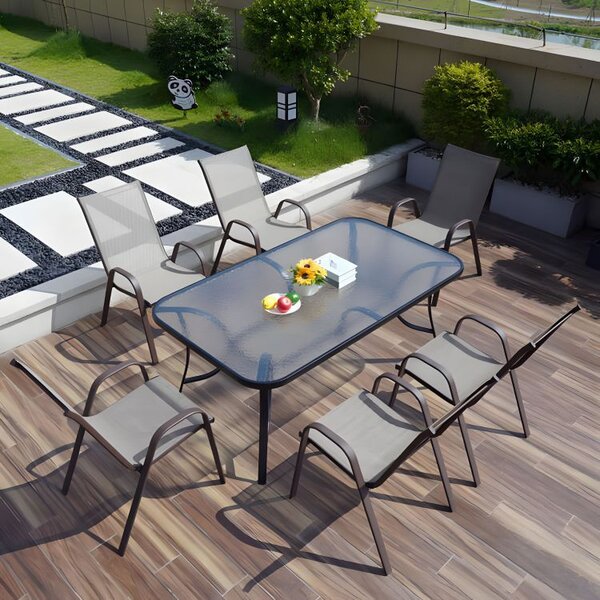 Stakleni vrtni stol 120x70 cm