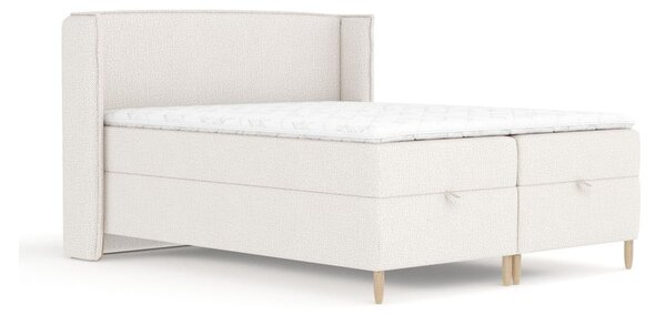 Krem boxspring krevet s prostorom za pohranu 180x200 cm Monpelli – Maison de Rêve