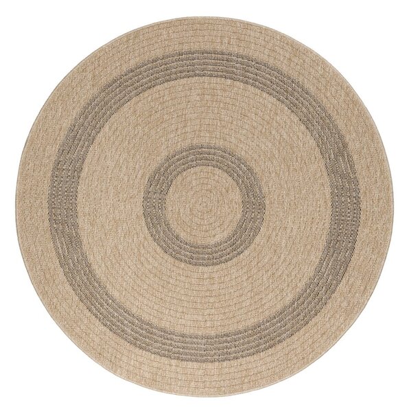 Crni/bež okrugli vanjski tepih ø 120 cm Comilla – Ayyildiz Carpets