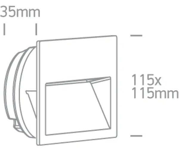 VANJSKA UGRADBENA ZIDNA LED SVJETILJKA 3W CCT IP65 300lm DARK LIGHT BIJELA DM68068A/W/V