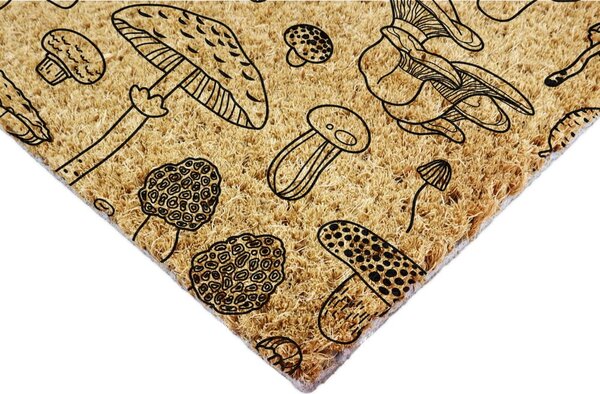 Otirač od kokosovih vlakana 40x60 cm Mushrooms – Artsy Doormats