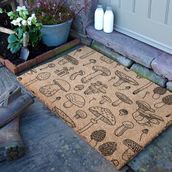 Otirač od kokosovih vlakana 40x60 cm Mushrooms – Artsy Doormats