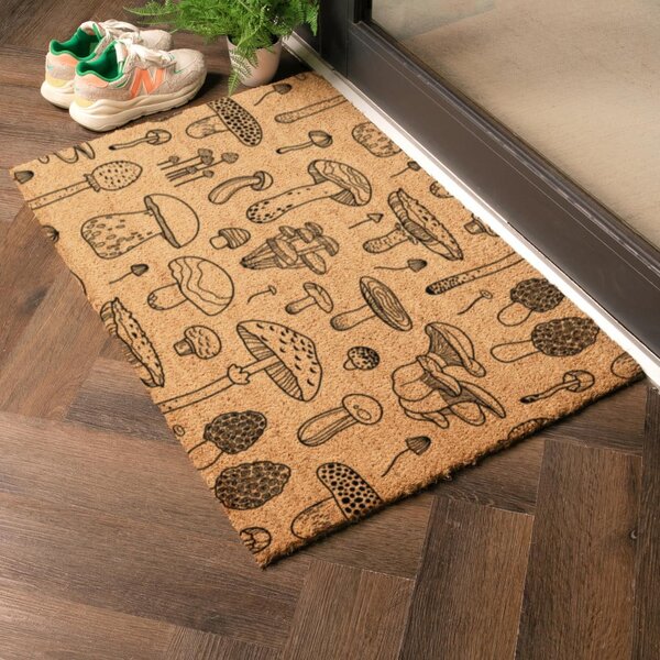 Otirač od kokosovih vlakana 40x60 cm Mushrooms – Artsy Doormats