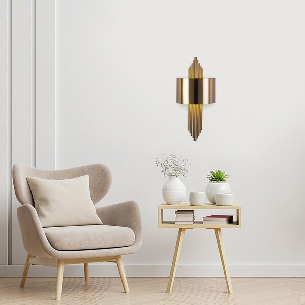 Zidna lampa u zlatnoj boji Rayi – Opviq lights