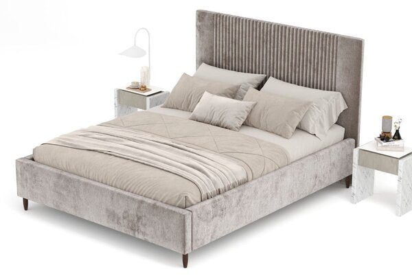 Bež tapecirani bračni krevet s prostorom za odlaganje s podnicom 180x200 cm Etero – Maison de Rêve