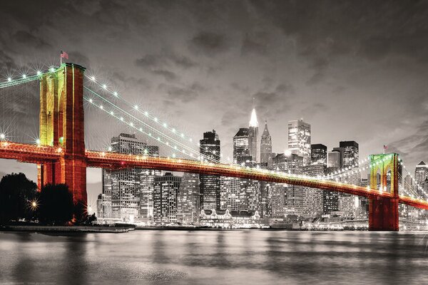 Poster New York City Brooklyn Bridge