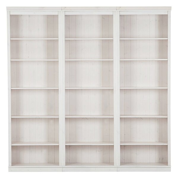 Bijela biblioteka od masivnog bora 222x223 cm Anita – Støraa