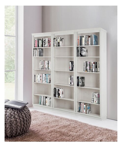 Bijela biblioteka od masivnog bora 222x223 cm Anita – Støraa
