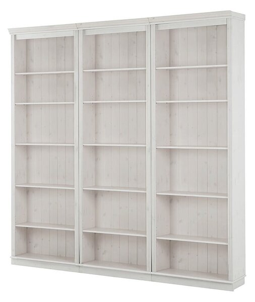 Bijela biblioteka od masivnog bora 222x223 cm Anita – Støraa