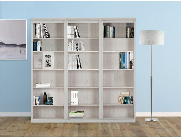 Bijela biblioteka od masivnog bora 222x223 cm Anita – Støraa