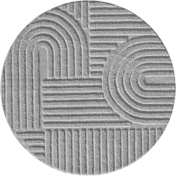 Svijetlo sivi okrugli tepih ø 80 cm Art – Ayyildiz Carpets