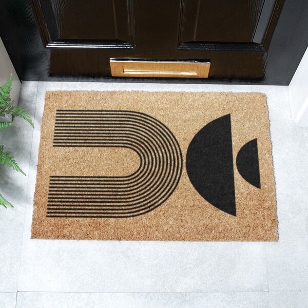 Otirač od kokosovih vlakana 40x60 cm Half Moon – Artsy Doormats