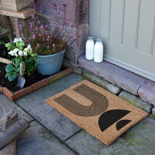 Otirač od kokosovih vlakana 40x60 cm Half Moon – Artsy Doormats