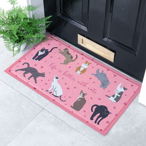 Otirač 40x70 cm Life Is Better With Cats – Artsy Doormats