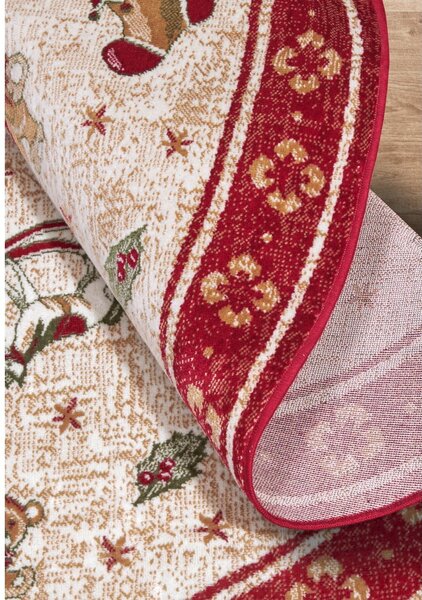 Crveni okrugli tepih s božićnim motivom od mješavine pamuka ø 160 cm Toy's Delight Red Christmas – Villeroy&Boch
