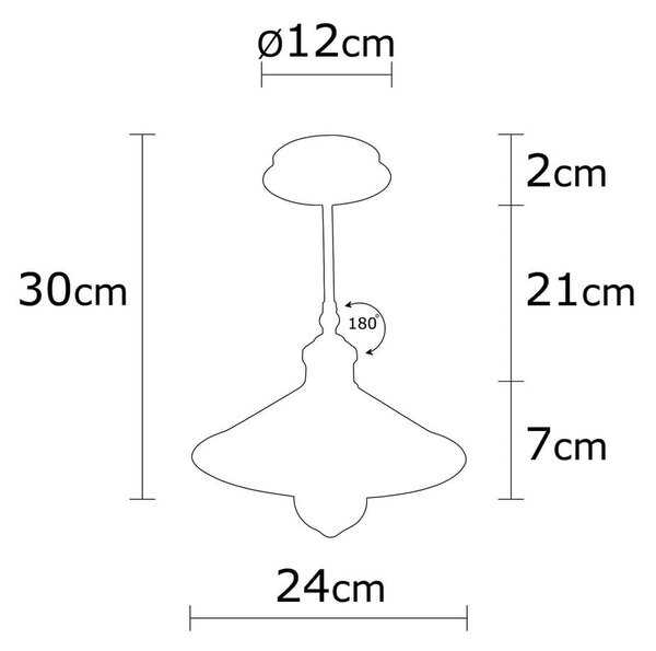 Stropna svjetiljka u brončanoj boji s metalnim sjenilom ø 24 cm Berceste – Opviq lights