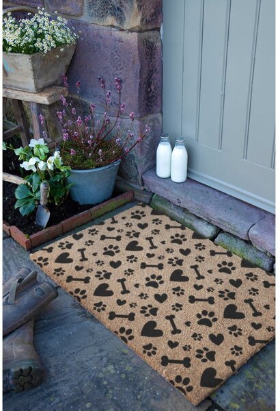 Otirač od kokosovih vlakana 60x90 cm Paws and Bones – Artsy Doormats