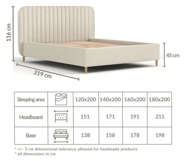 Zeleni tapecirani bračni krevet s prostorom za pohranu s podnicom 180x200 cm Noto – Maison de Rêve