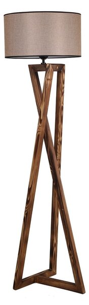 Smeđa stojeća svjetiljka s tekstilnim sjenilom (visina 149 cm) Maçka – Opviq lights