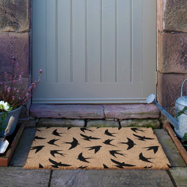 Otirač od kokosovih vlakana 40x60 cm Swallows – Artsy Doormats