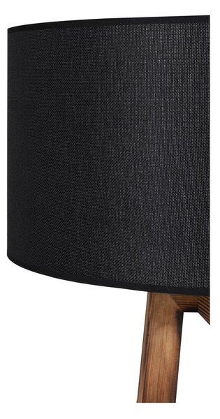 Crna/smeđa stojeća svjetiljka s tekstilnim sjenilom (visina 149 cm) Maçka – Opviq lights