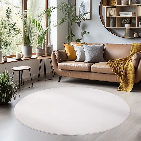 Krem periv okrugli tepih ø 160 cm Sky – Ayyildiz Carpets